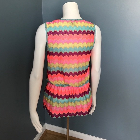 ASOS gorgeous neon tank coral, plum, aqua & yellow - Picture 4 of 6